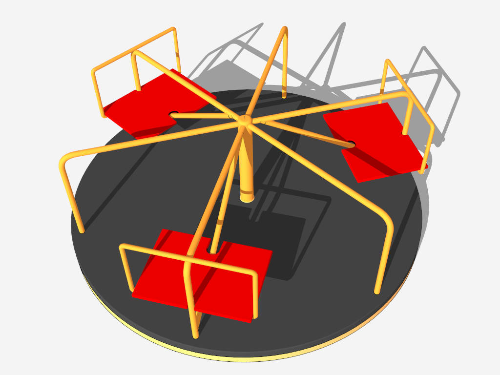 Playground Merry Go Round sketchup model preview - SketchupBox