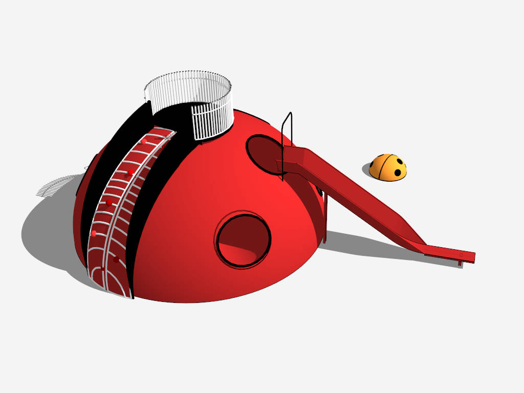 Ladybug Playground Slide Climber sketchup model preview - SketchupBox