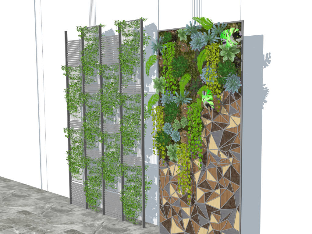 Indoor Green Wall Idea sketchup model preview - SketchupBox
