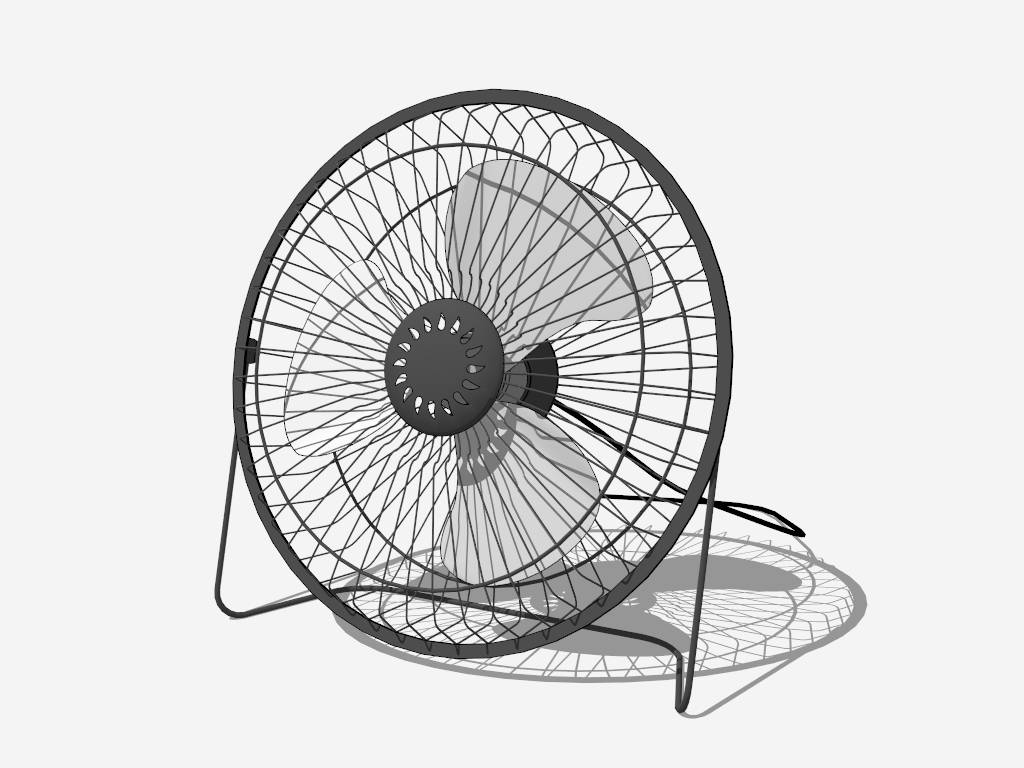 Small Desk Fan sketchup model preview - SketchupBox