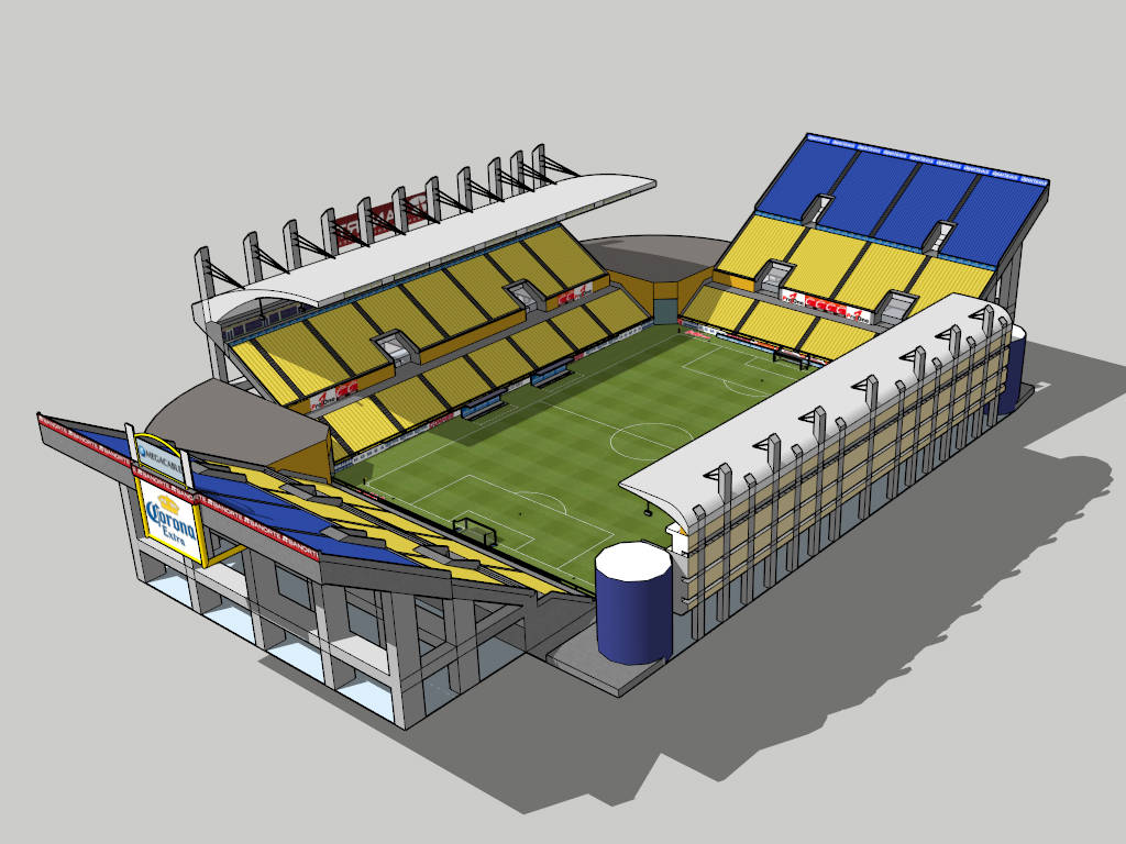 Football Stadium sketchup model preview - SketchupBox