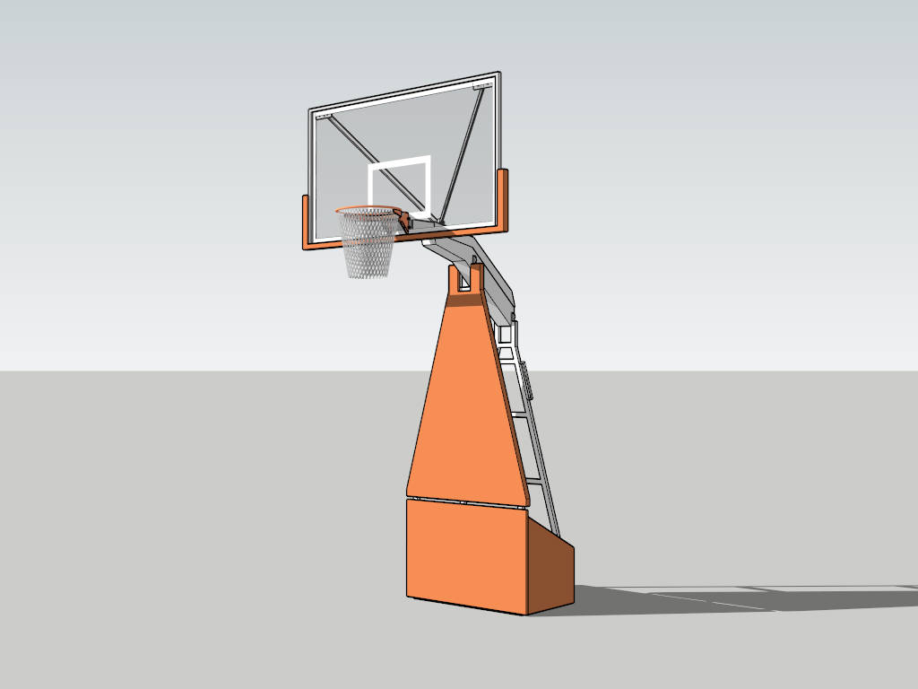 Basketball Hoop Stand sketchup model preview - SketchupBox