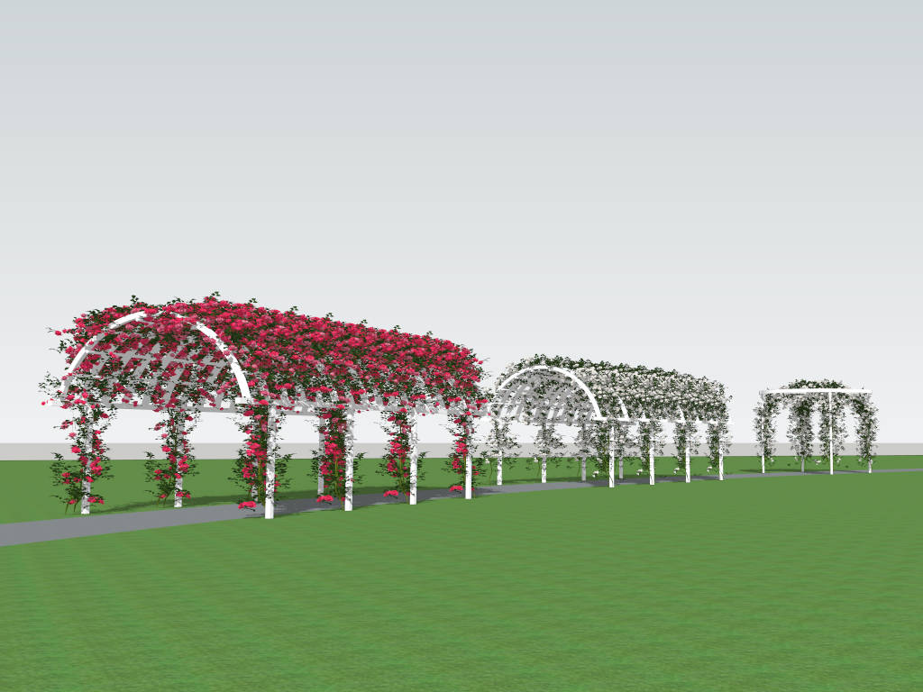 Climbing Roses Pergolas Arch sketchup model preview - SketchupBox