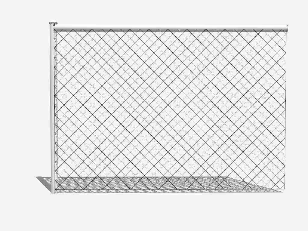 Chain Link Fencing sketchup model preview - SketchupBox