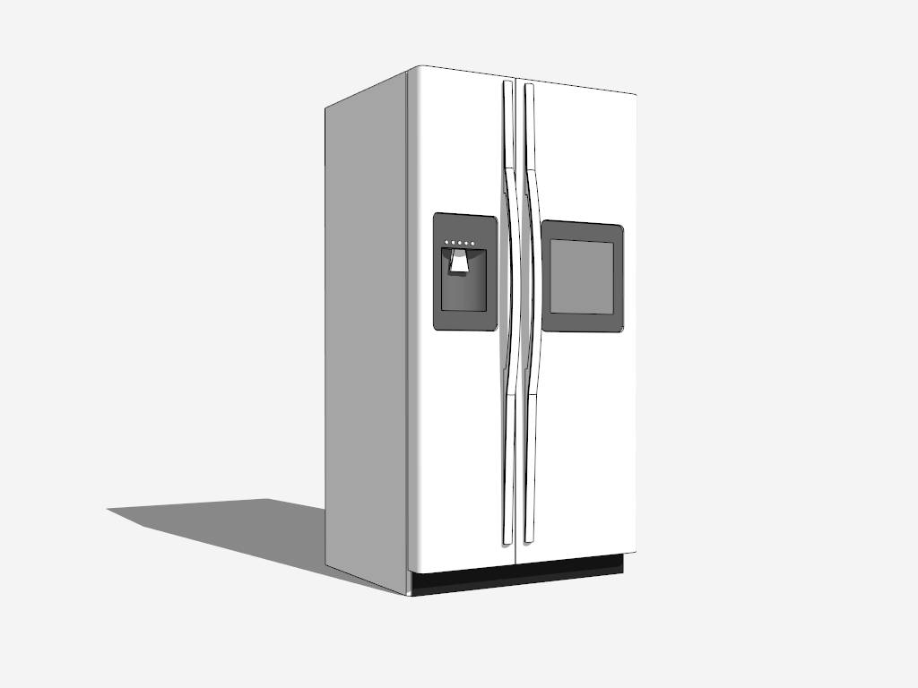 Double Door Refrigerator sketchup model preview - SketchupBox