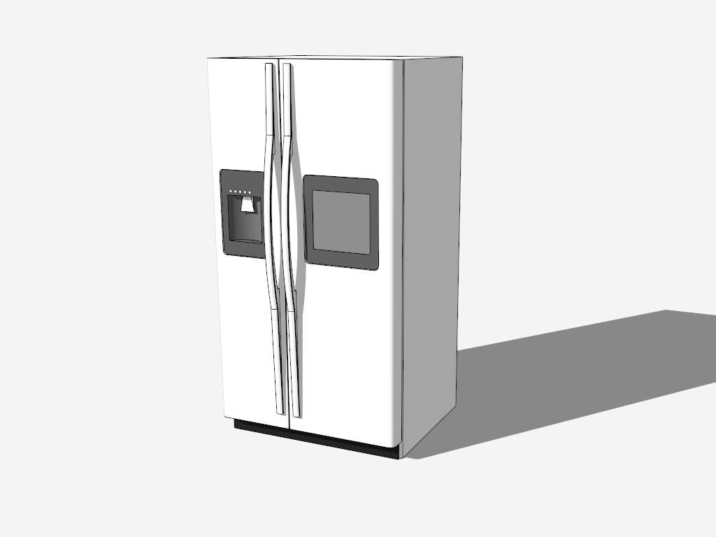 Double Door Refrigerator sketchup model preview - SketchupBox