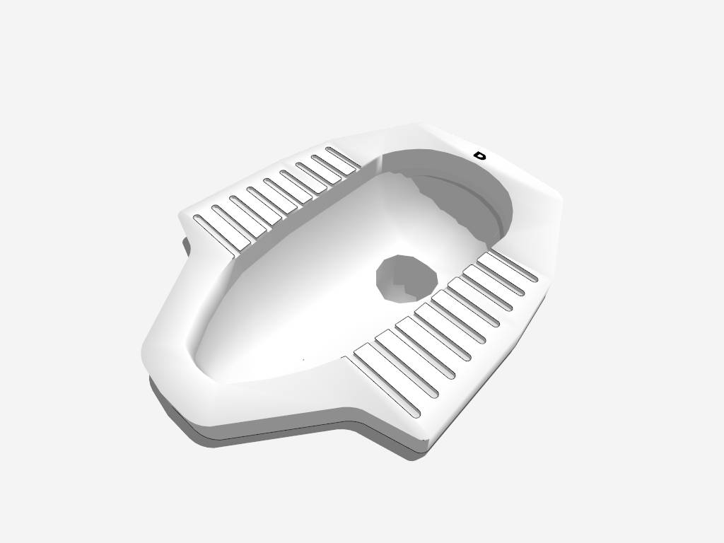 Porcelain Squat Toilet sketchup model preview - SketchupBox