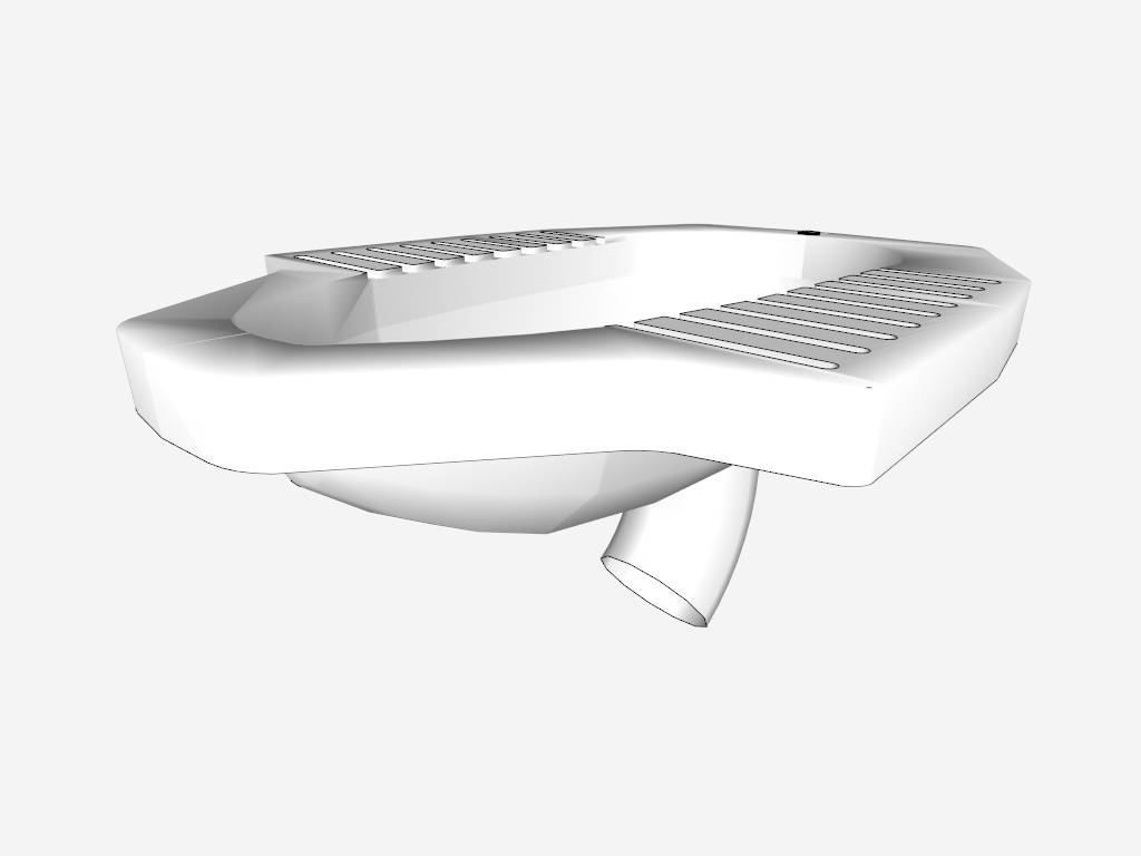 Porcelain Squat Toilet sketchup model preview - SketchupBox