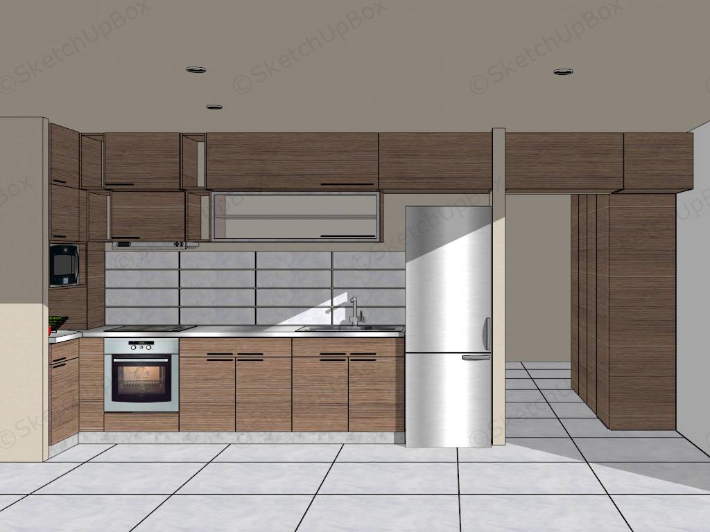 Full Height Kitchen Cabinet Design sketchup model preview - SketchupBox