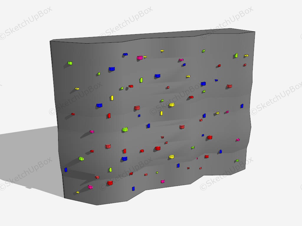 Indoor Kids Climbing Wall sketchup model preview - SketchupBox