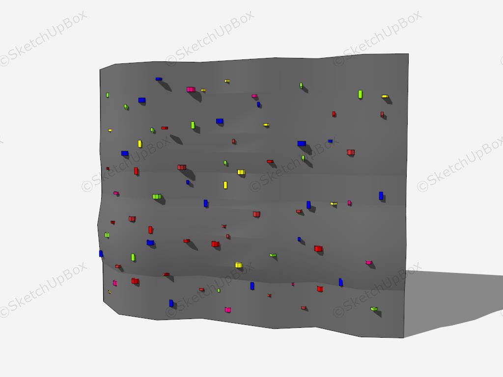 Indoor Kids Climbing Wall sketchup model preview - SketchupBox