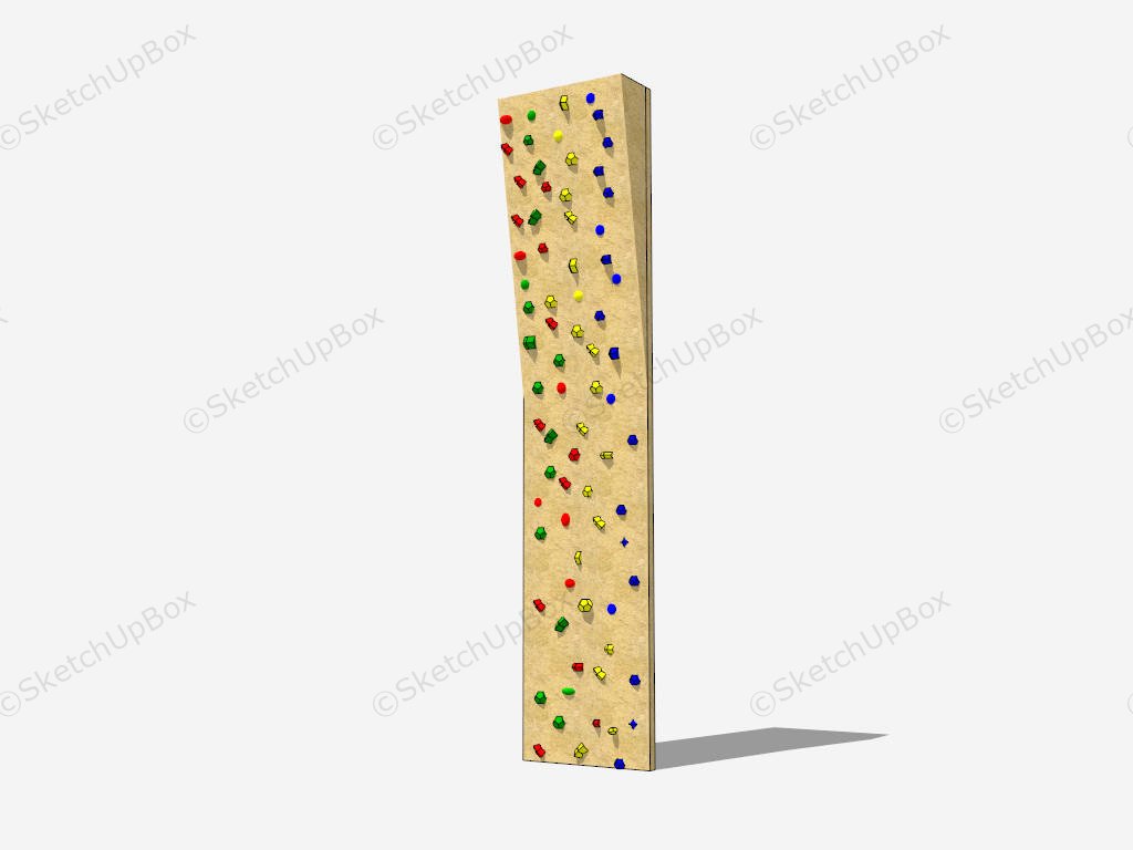 Kids Rock Climbing Wall Panel sketchup model preview - SketchupBox