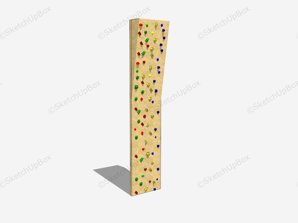 Kids Rock Climbing Wall Panel sketchup model preview - SketchupBox