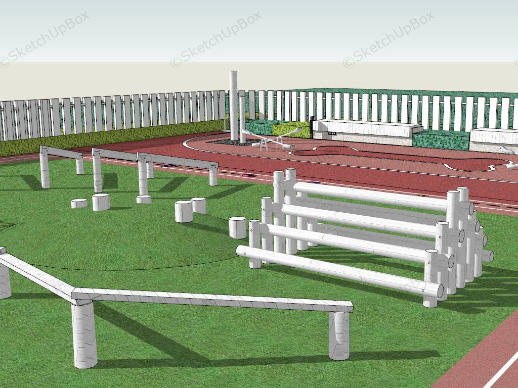 Dog Park Design Plan sketchup model preview - SketchupBox