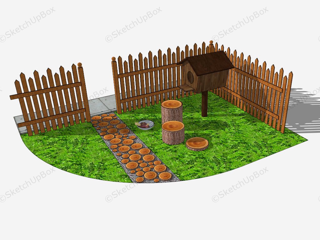 Backyard Dog House Idea sketchup model preview - SketchupBox