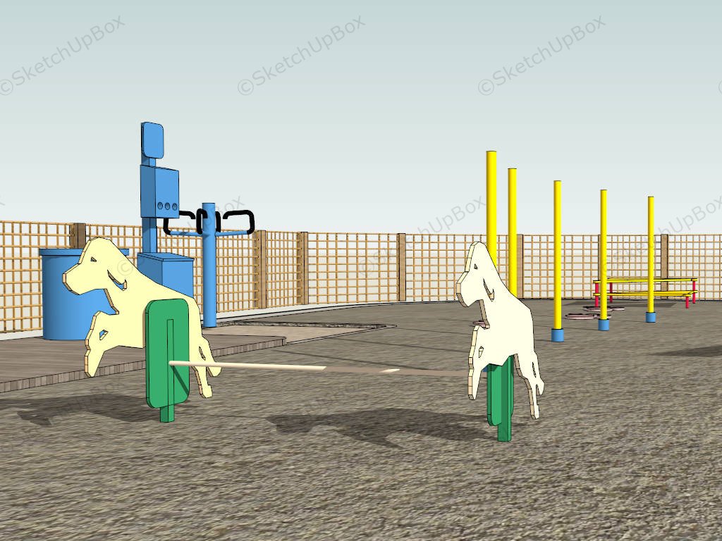 Dog Agility Park Equipment sketchup model preview - SketchupBox