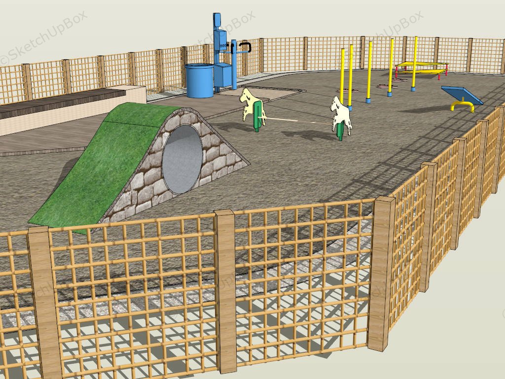 Dog Agility Park Equipment sketchup model preview - SketchupBox