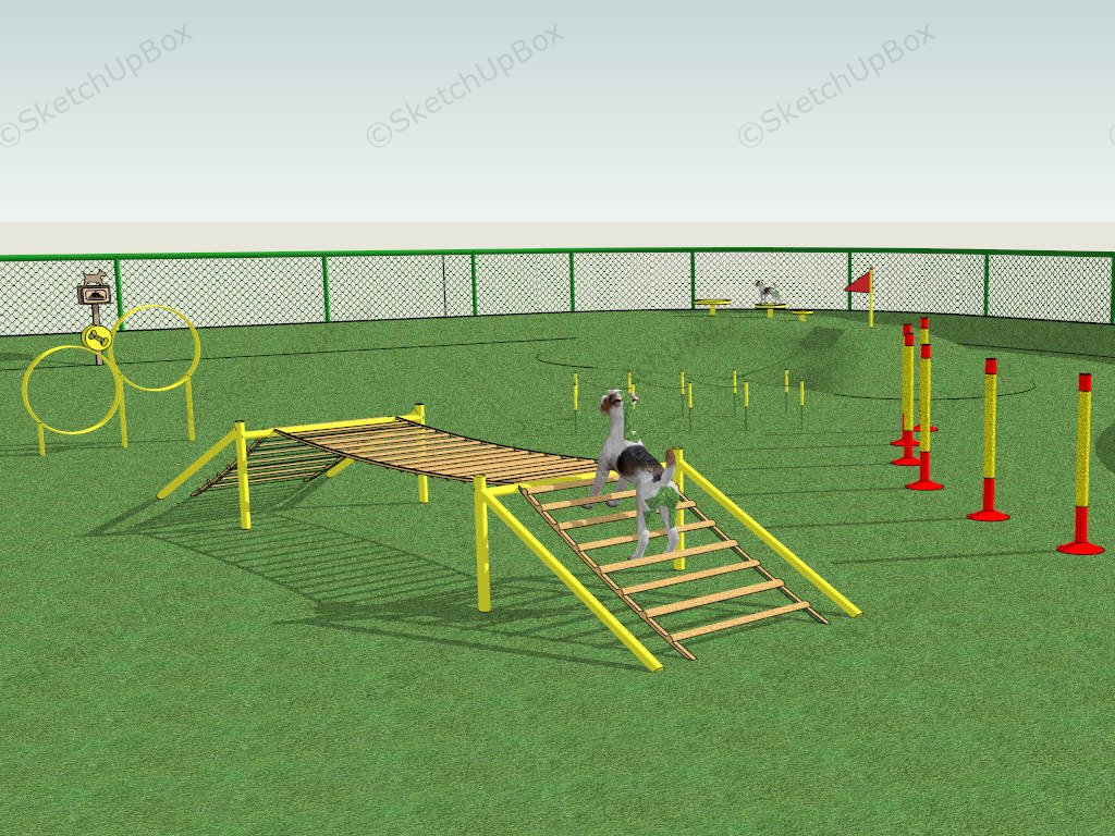 Small Dog Park Design sketchup model preview - SketchupBox