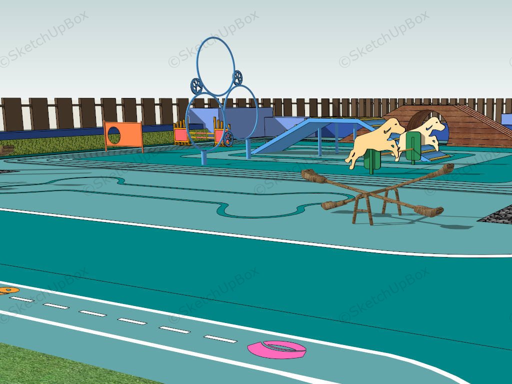 Dog Agility Park Design sketchup model preview - SketchupBox