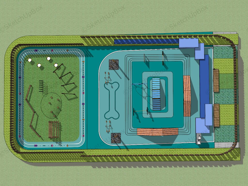 Dog Agility Park Design sketchup model preview - SketchupBox
