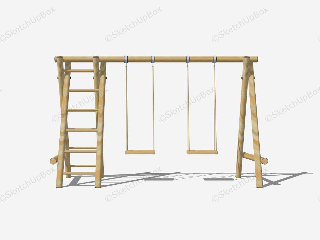 Backyard Playground Swings sketchup model preview - SketchupBox