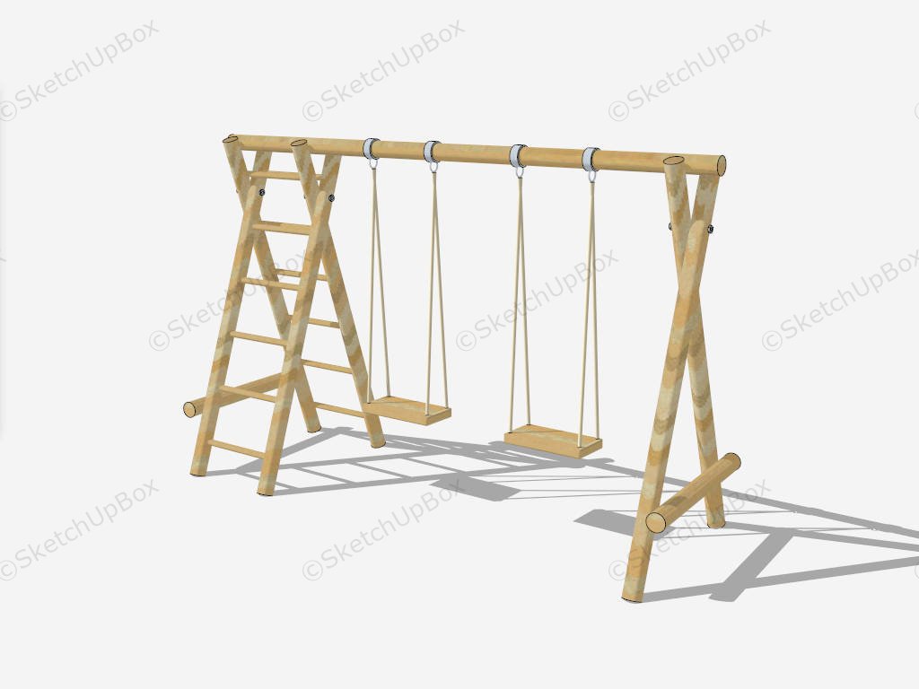 Backyard Playground Swings sketchup model preview - SketchupBox