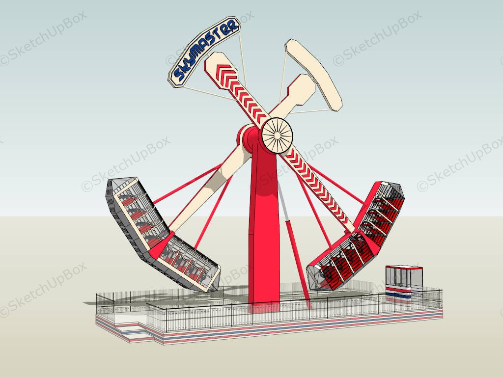 Amusement Ranger Ride sketchup model preview - SketchupBox