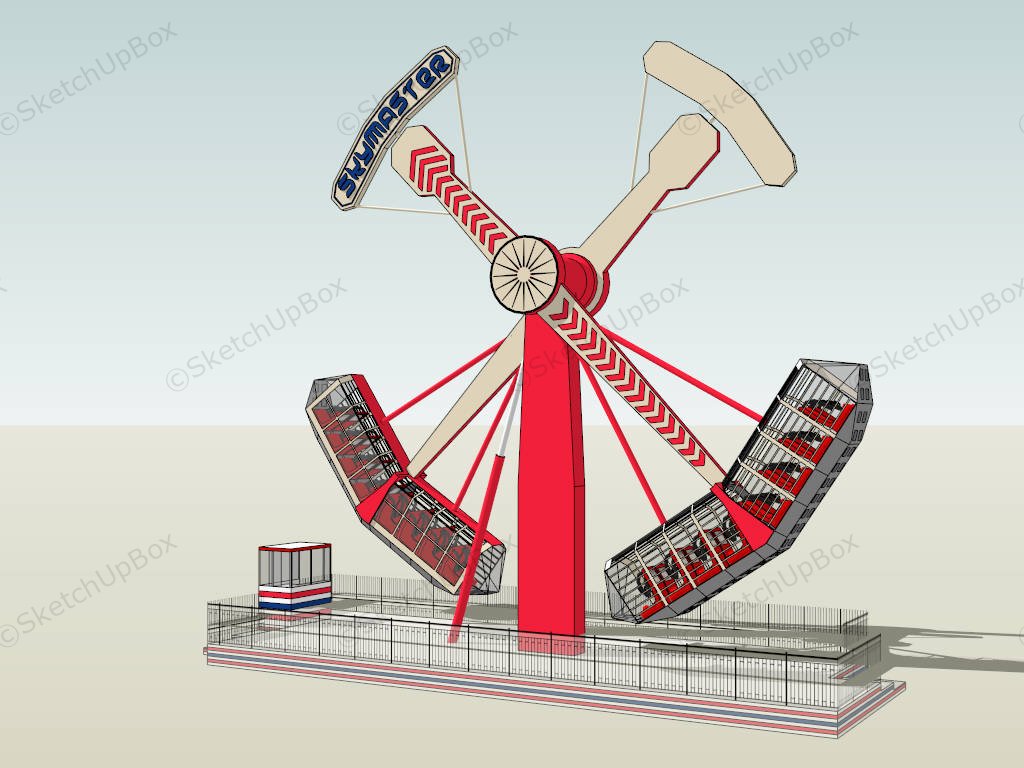 Amusement Ranger Ride sketchup model preview - SketchupBox
