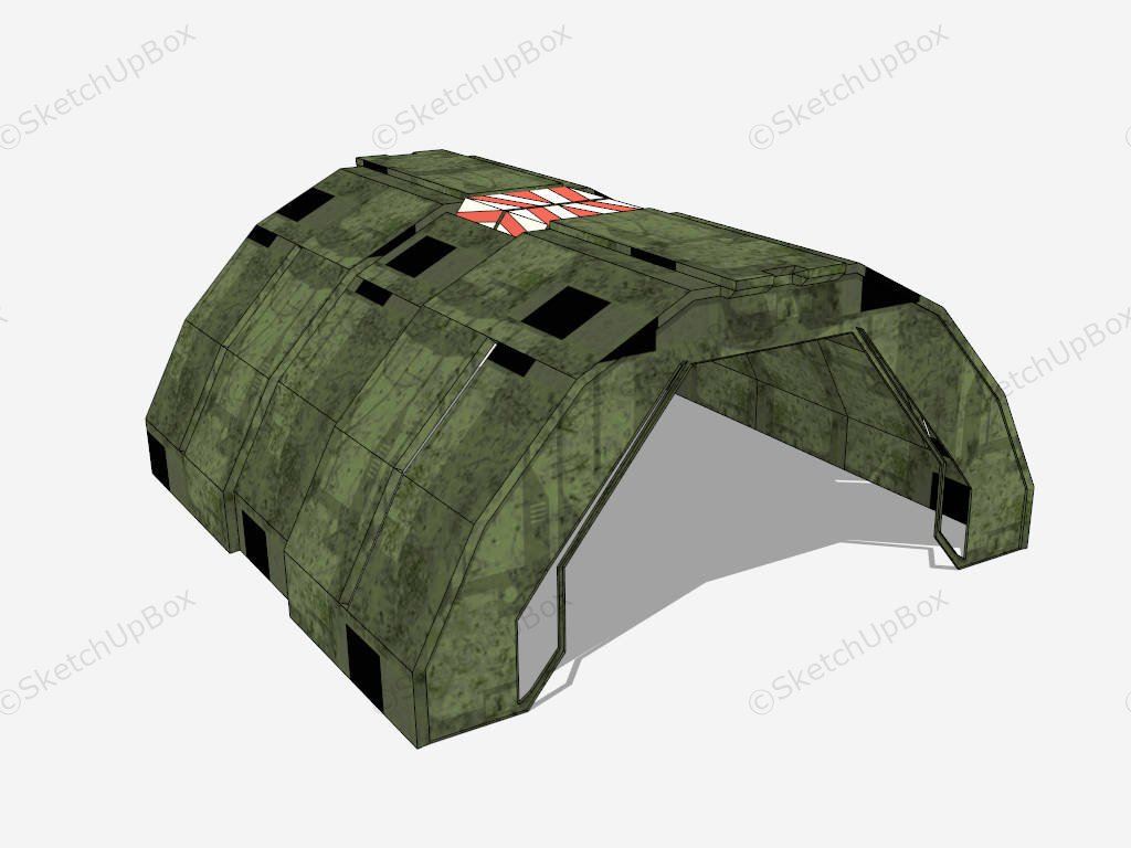 Camping Military Tent sketchup model preview - SketchupBox