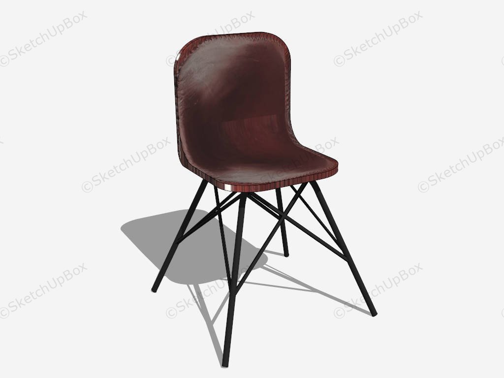 Vintage Industrial Dining Chair sketchup model preview - SketchupBox