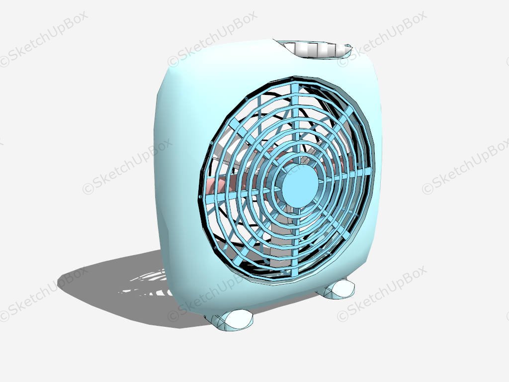 Blue Box Fan sketchup model preview - SketchupBox