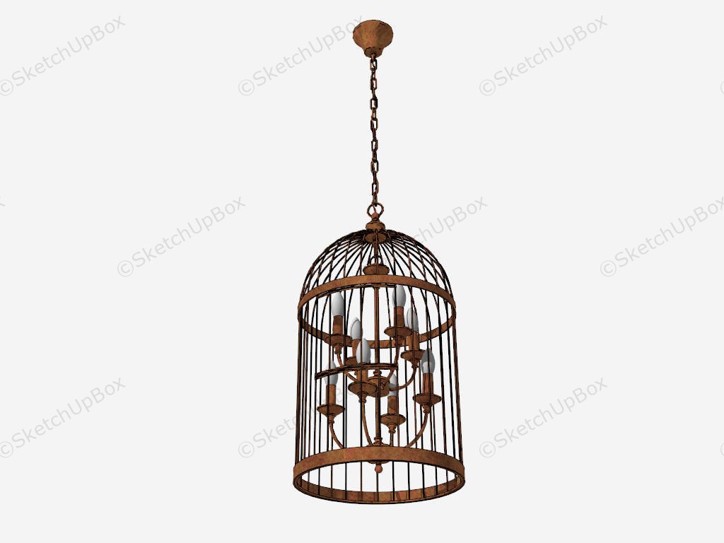 Vintage Birdcage Chandelier sketchup model preview - SketchupBox