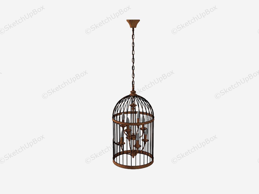 Vintage Birdcage Chandelier sketchup model preview - SketchupBox