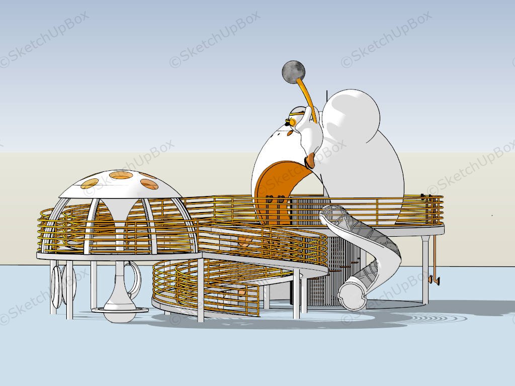 Outdoor Kids Planet Playground sketchup model preview - SketchupBox