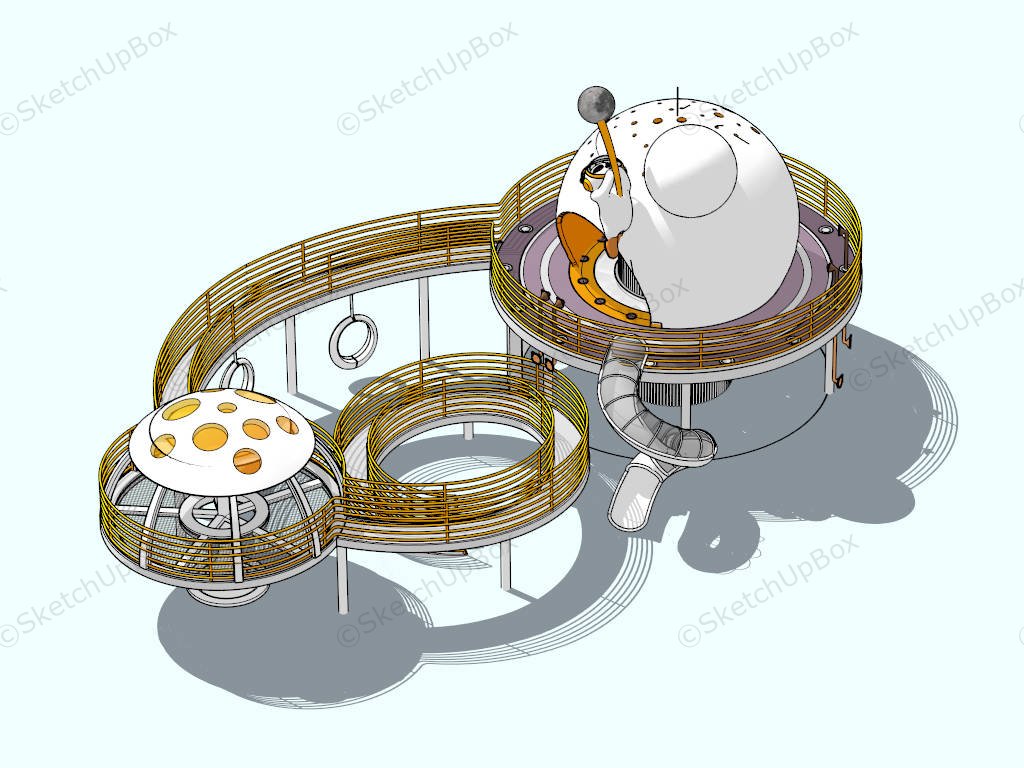 Outdoor Kids Planet Playground sketchup model preview - SketchupBox