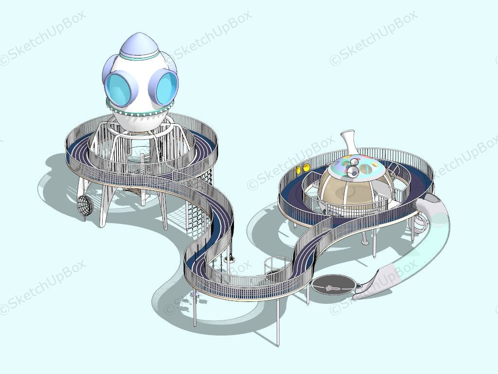 Rocket Ship Playground Equipment sketchup model preview - SketchupBox