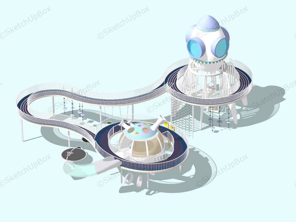 Rocket Ship Playground Equipment sketchup model preview - SketchupBox