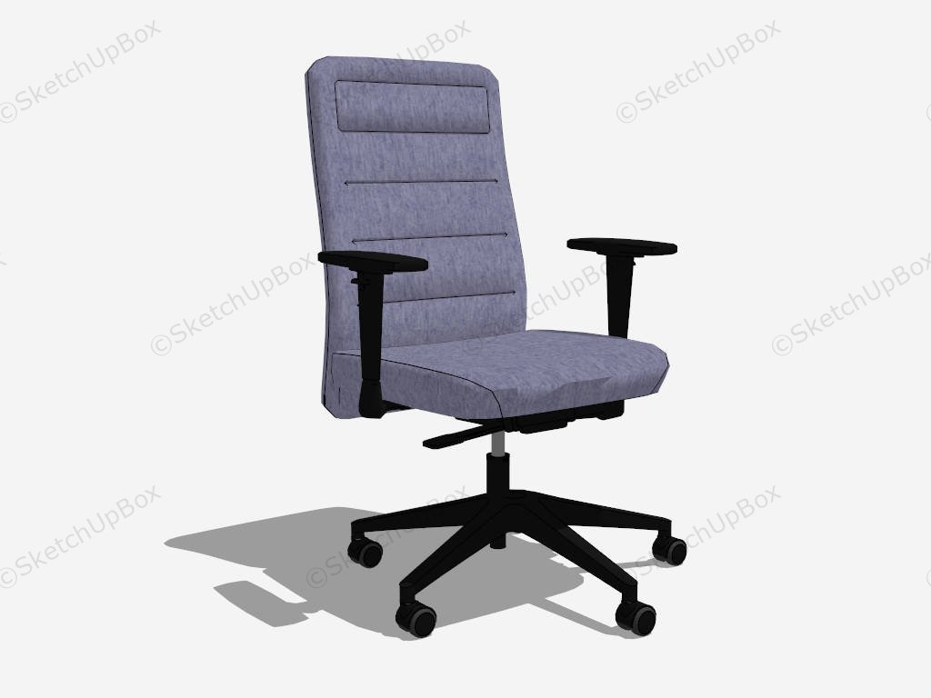 Fabric Executive Swivel Office Chair sketchup model preview - SketchupBox