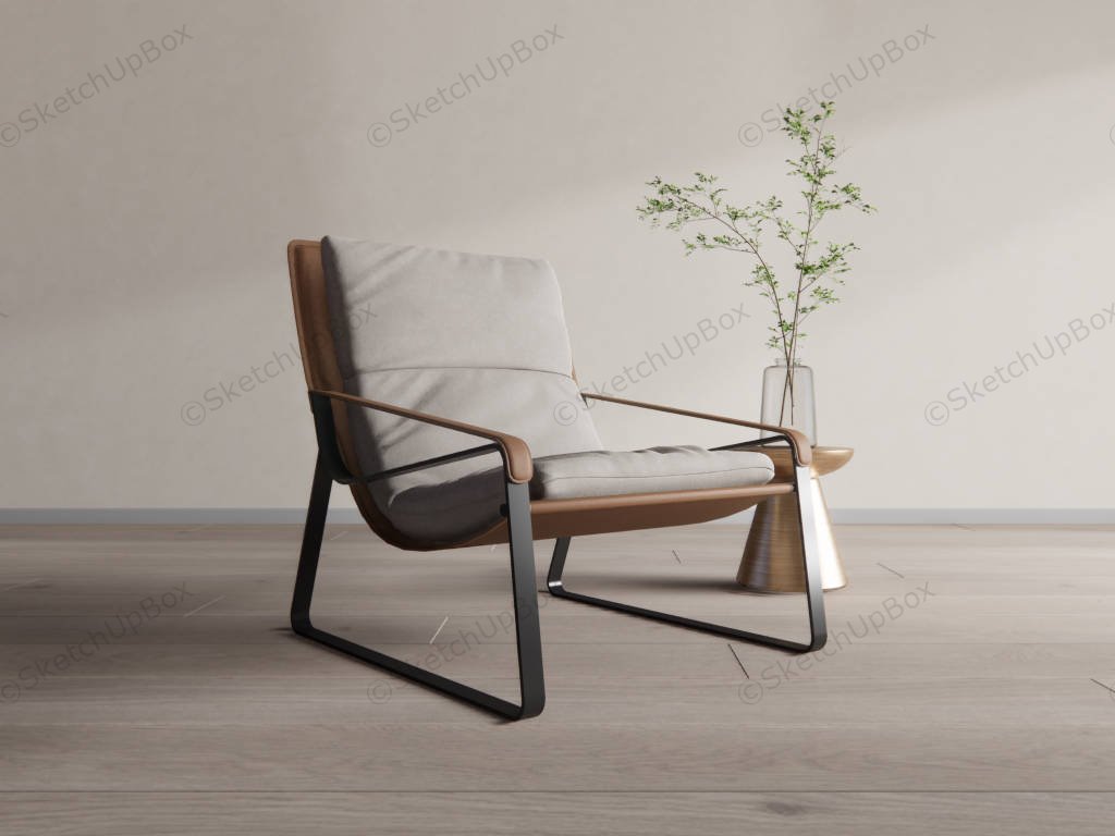 Accent Chair And Side Table sketchup model preview - SketchupBox