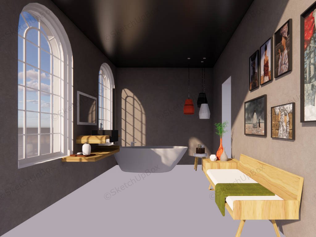 Rectangle Bathroom Design Ideas sketchup model preview - SketchupBox