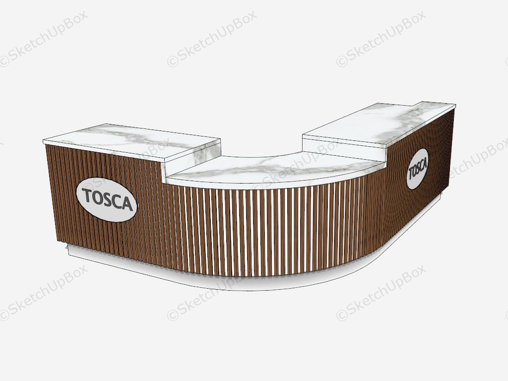 Coffee Shop Bar Counter Design sketchup model preview - SketchupBox