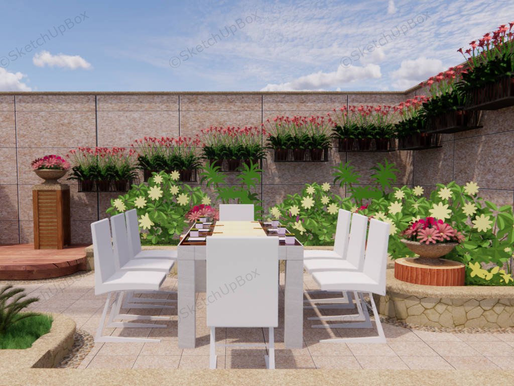 BackYard Patio Design Ideas sketchup model preview - SketchupBox