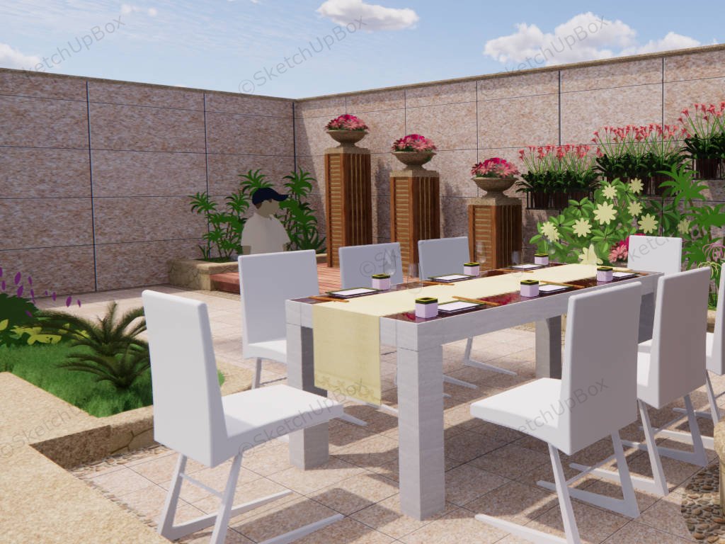 BackYard Patio Design Ideas sketchup model preview - SketchupBox