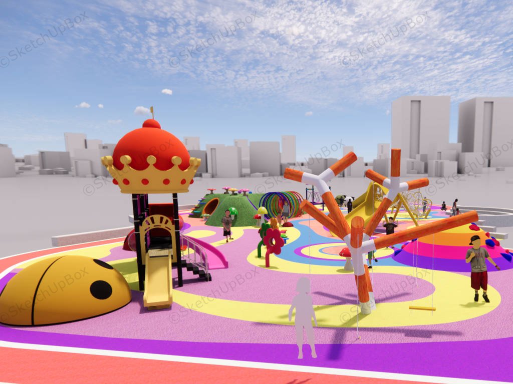 Adventure Park Playground Design sketchup model preview - SketchupBox