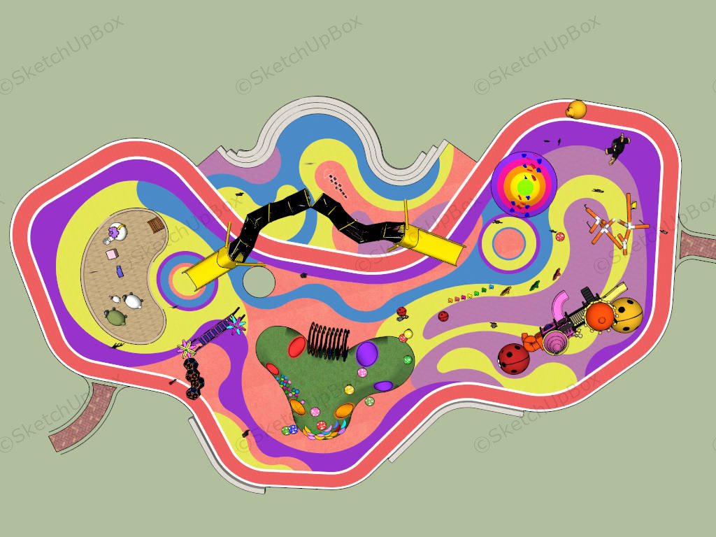 Adventure Park Playground Design sketchup model preview - SketchupBox
