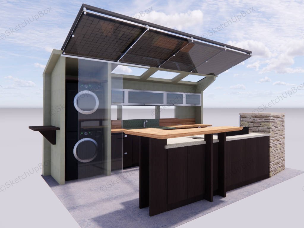 Small Outdoor Kitchen Plan sketchup model preview - SketchupBox