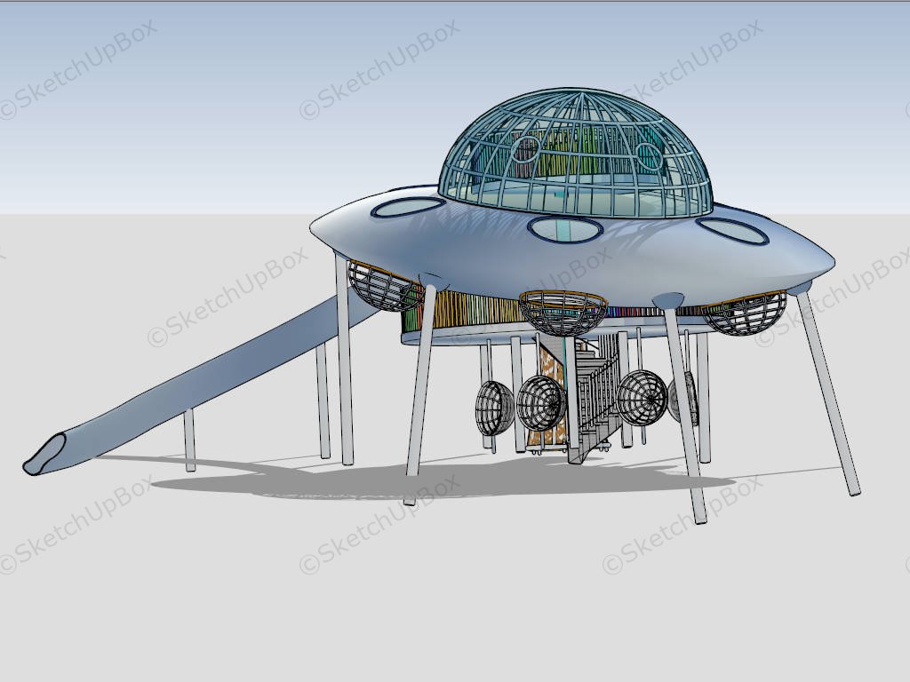 Alien Spaceship UFO Playground sketchup model preview - SketchupBox