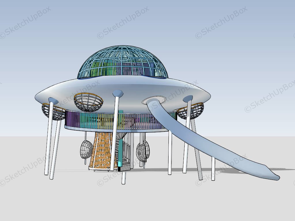 Alien Spaceship UFO Playground sketchup model preview - SketchupBox