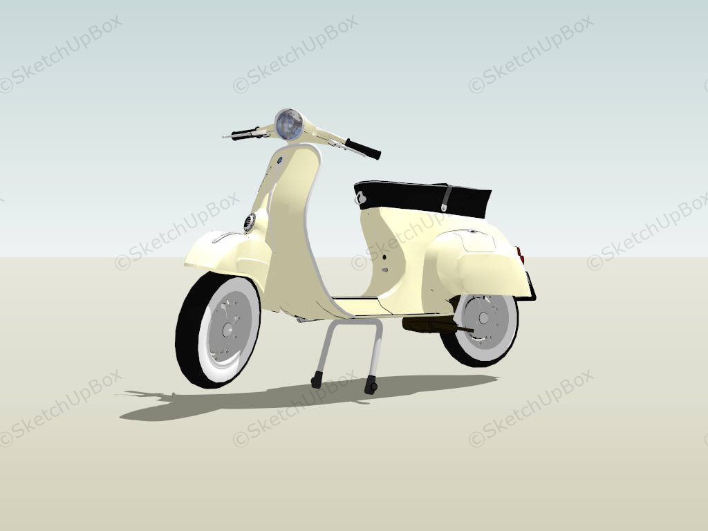 Piaggio 125 Scooter sketchup model preview - SketchupBox