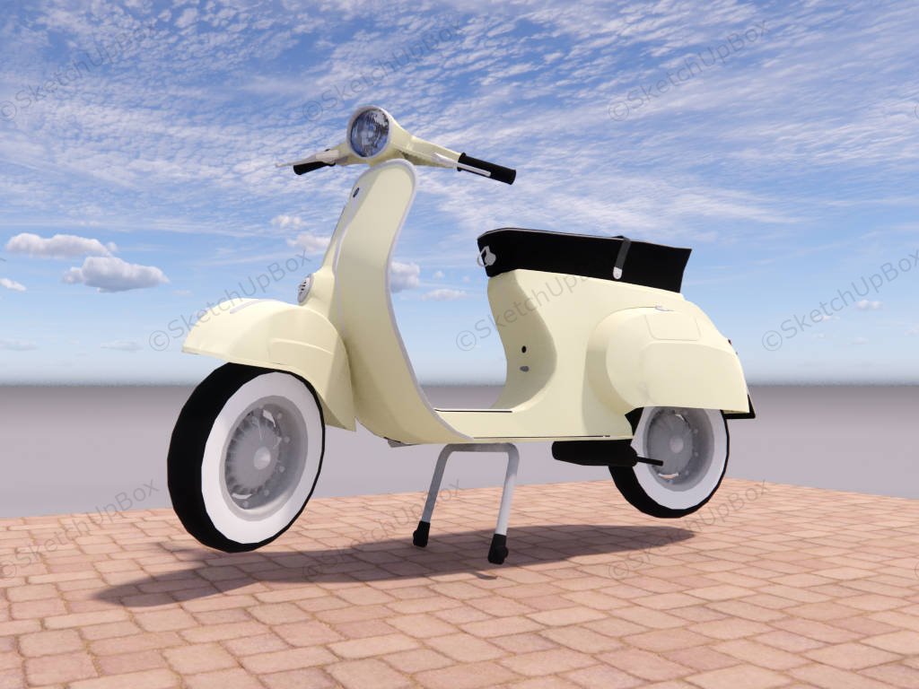 Piaggio 125 Scooter sketchup model preview - SketchupBox